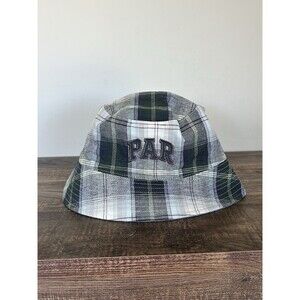 NWT Malbon X Gap Plaid Bucket Hat Reve Medium Indigo One Size Reversible